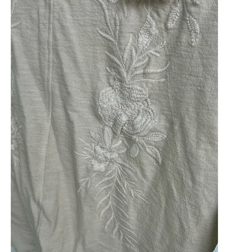 NWT Anthropology by Caite Jonna Top - Size Small Oatmeal Color - Picture 4 of 10